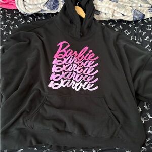 Torrid Barbie Black Hoodie with Pink Barbie Logo